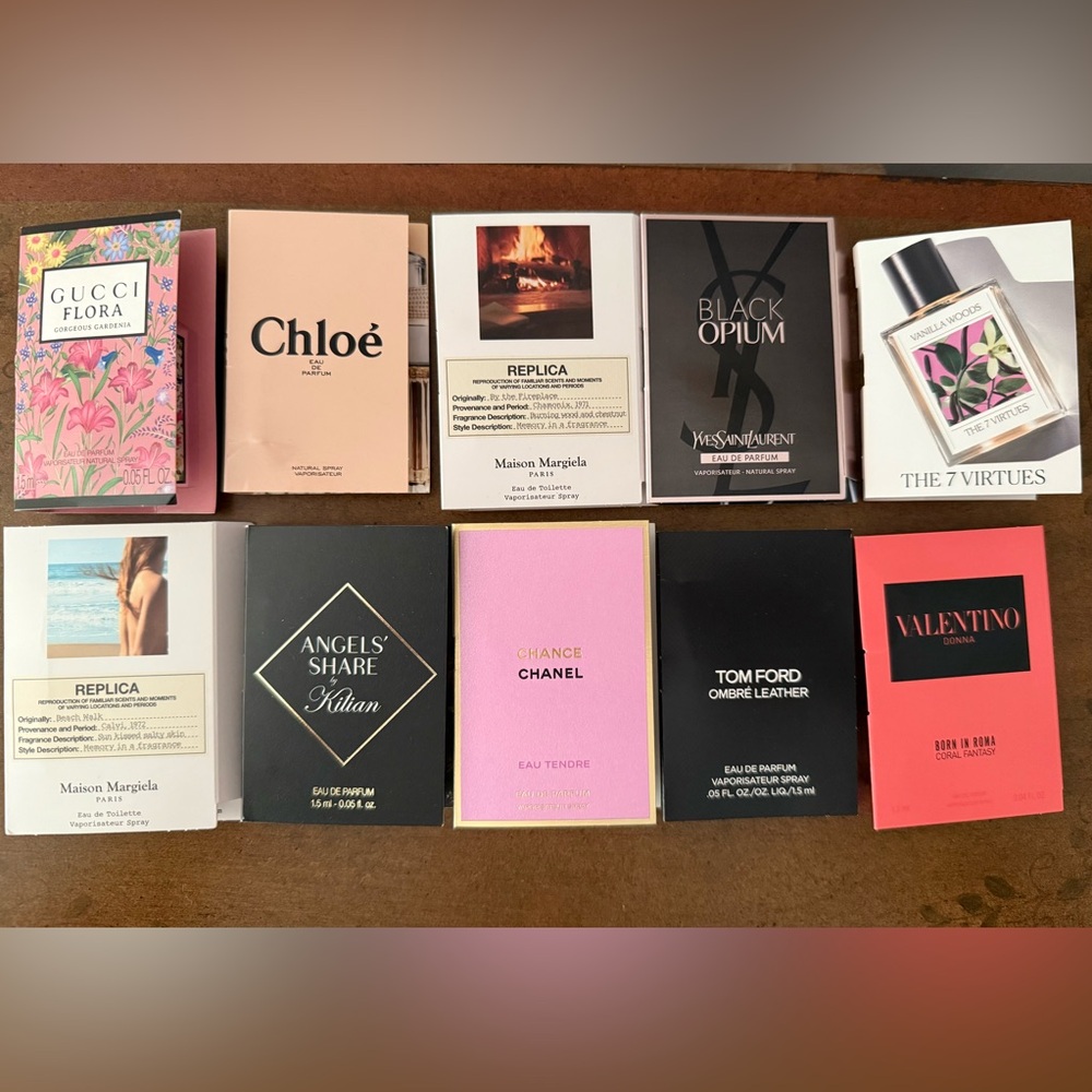 High end perfume vials (10)